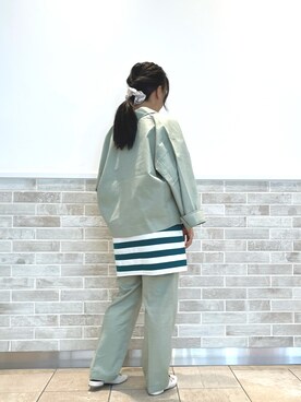 「いまどきジャケット写真」｜「アイテム（その他アウター）」を使った、みすずさん（レディース・152cm）の春コーディネート
