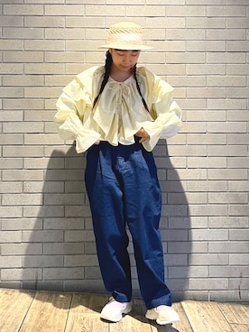 「アイテム（ドレスシューズ、ベージュ系）」を使った、みすずさん（レディース・152cm）の春コーディネート