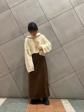 「ニット/セーター」｜maoさん（レディース・150cm）の冬コーディネート