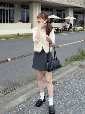 「hinari（ヒナリ）のアイテム」を使った、monaさん（レディース・154cm）の秋コーディネート