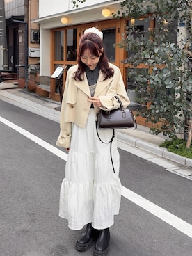 「COCO DEAL（ココディール）のアイテム」を使った、monaさん（レディース・153cm）の春コーディネート