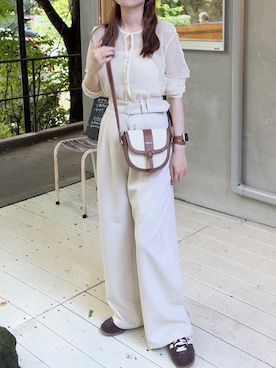 「hinari（ヒナリ）のアイテム」を使った、monaさん（レディース・153cm）の夏コーディネート