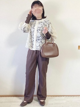 「apres jour（アプレジュール）のアイテム（スラックス）」を使った、てぃるさん（レディース・158cm）の春コーディネート