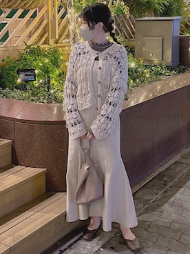 「メロートップス」｜「アイテム（ワンピース/ドレス）」を使った、てぃるさん（レディース・158cm）の冬コーディネート
