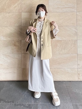 「OLUN（オルン）のアイテム」を使った、てぃるさん（レディース・158cm）の春コーディネート