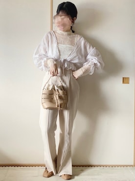 「Avail（アベイル）のアイテム（スラックス）」を使った、てぃるさん（レディース・158cm）の夏コーディネート