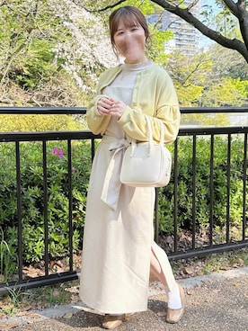 「メロートップス」｜「アイテム（ワンピース/ドレス）」を使った、てぃるさん（レディース・158cm）の春コーディネート