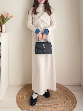 「アイテム（ワンピース）」を使った、てぃるさん（レディース・158cm）の冬コーディネート