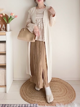 「しまむら（シマムラ）のアイテム（バッグ）」を使った、てぃるさん（レディース・158cm）の秋コーディネート