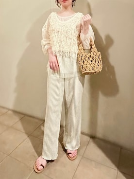 「アイテム（ベスト）」を使った、てぃるさん（レディース・158cm）の秋コーディネート