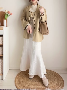 「しまむら（シマムラ）のアイテム」を使った、てぃるさん（レディース・158cm）の春コーディネート