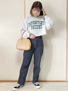 「GRL（グレイル）のアイテム（チェスターコート）」を使った、てぃるさん（レディース・158cm）の冬コーディネート
