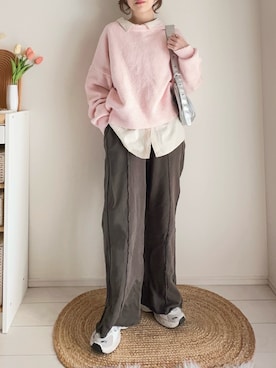 「しまむら（シマムラ）のアイテム」を使った、てぃるさん（レディース・158cm）の春コーディネート