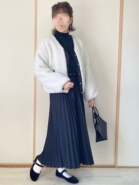 「Avail（アベイル）のアイテム（ブルゾン）」を使った、てぃるさん（レディース・158cm）の冬コーディネート