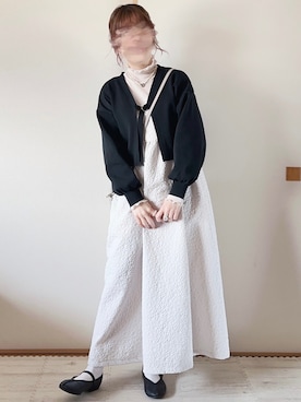 「メロートップス」｜「アイテム（ワンピース/ドレス）」を使った、てぃるさん（レディース・158cm）の春コーディネート