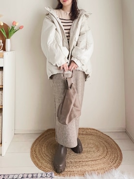 「アイテム（レインシューズ）」を使った、てぃるさん（レディース・158cm）の秋コーディネート