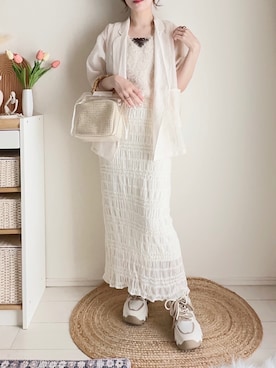 「アイテム（ベスト）」を使った、てぃるさん（レディース・158cm）の秋コーディネート