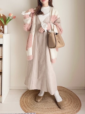 「tiptop（ティップトップ）のアイテム」を使った、てぃるさん（レディース・158cm）の冬コーディネート