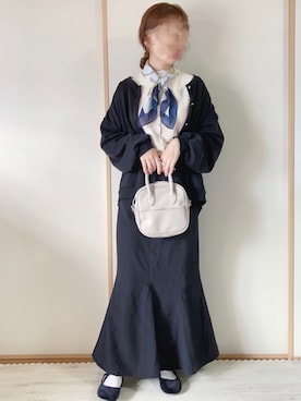 「メロートップス」｜「アイテム（バレエシューズ）」を使った、てぃるさん（レディース・158cm）の秋コーディネート