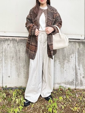 「tiptop（ティップトップ）の【2サイズ展開】アソートショートブーツ（ブーツ、ブラック系）」を使った、てぃるさん（レディース・158cm）の冬コーディネート