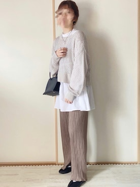 「しまむら（シマムラ）のアイテム（チュニック）」を使った、てぃるさん（レディース・158cm）の秋コーディネート