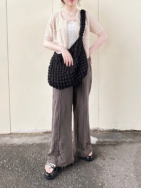 「GRL（グレイル）のアイテム（サンダル）」を使った、てぃるさん（レディース・158cm）の秋コーディネート