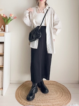 「アイテム（ブーツ）」を使った、てぃるさん（レディース・158cm）の夏コーディネート