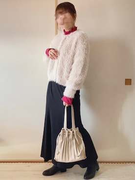 「リブタートルネック」｜「アイテム（ブーツ）」を使った、てぃるさん（レディース・158cm）の秋コーディネート