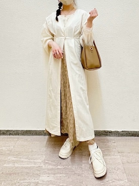 「しまむら（シマムラ）のアイテム（シャツ/ブラウス）」を使った、てぃるさん（レディース・158cm）の秋コーディネート