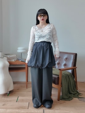 「アイテム（スカート）」を使った、モﾁｬﾝ / rumi さん（レディース・146cm）の夏コーディネート