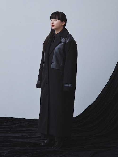 合皮コンビチェスターコート（チェスターコート）｜ELUNIS（エルニス