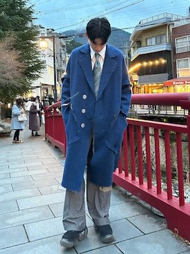 「sulvam（サルバム）のアイテム（ジャケット/アウター）」を使った、いとまるさん（メンズ・174cm）の冬コーディネート