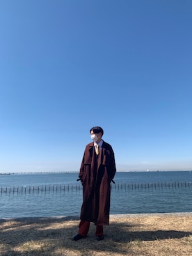 「アイテム（トレンチコート）」を使った、いとまるさん（メンズ・174cm・10代）の春コーディネート
