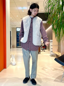「B:MING by BEAMS（ビーミングバイビームス）のアイテム（シャツ/ブラウス）」を使った、Naoki Shuzuiさん（メンズ・178cm）の秋コーディネート