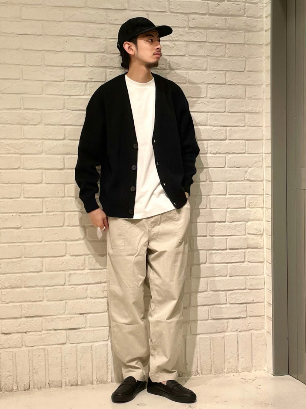 B:MING by BEAMS / タスマニアウール 畦編み Vカーディガンを使った 
