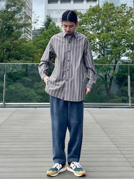 「B:MING by BEAMS（ビーミングバイビームス）のアイテム（シャツ/ブラウス）」を使った、Naoki Shuzuiさん（メンズ・178cm）の秋コーディネート