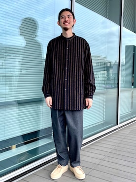 「ALBEROLA（アルベローラ）のアイテム」を使った、Naoki Shuzuiさん（メンズ・178cm）の秋コーディネート