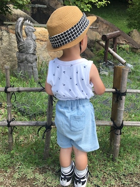 「Petit jam（プチジャム）のアイテム」を使った、ryumacodeさん（キッズ・80cm）の夏コーディネート