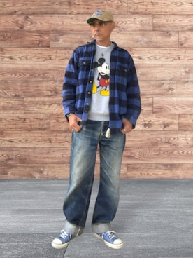 「Pherrow's（フェローズ）のアイテム」を使った、kazu1969さん（メンズ・170cm）の春コーディネート