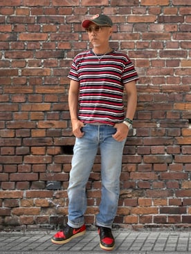 「アイテム（トップス）」を使った、kazu1969さん（メンズ・170cm）の秋コーディネート