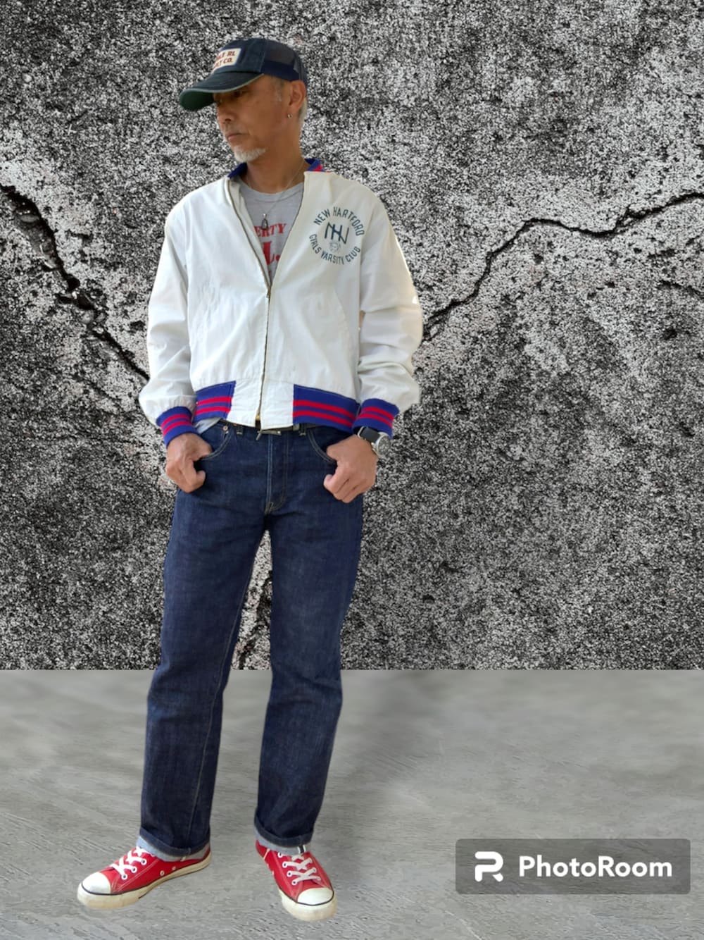 「アメカジ、ダッズスタイル、アメリカンスタンダード」｜「CONVERSEの90年代 made in USA（スニーカー、レッド系）」を使った、kazu1969さん（メンズ・170cm）の春コーディネートの1枚目の写真