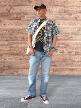 「CONVERSE（コンバース）のアイテム（スニーカー、その他）」を使った、kazu1969さん（メンズ・170cm）の秋コーディネート
