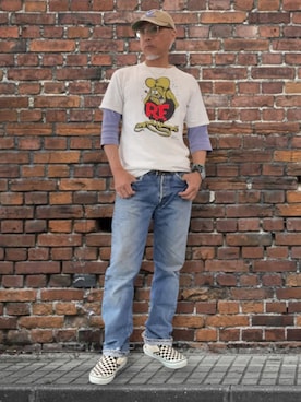 「アイテム（キャップ）」を使った、kazu1969さん（メンズ・170cm）の秋コーディネート