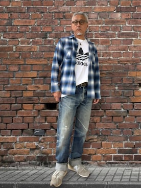 「アイテム（シャツ/ブラウス）」を使った、kazu1969さん（メンズ・170cm）の秋コーディネート