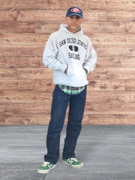 「Pherrow's（フェローズ）のアイテム」を使った、kazu1969さん（メンズ・170cm）の春コーディネート