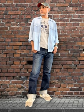 「アイテム（トップス）」を使った、kazu1969さん（メンズ・170cm）の秋コーディネート