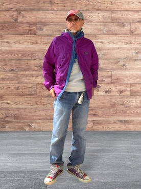 「no brand（ノーブランド）のアイテム（帽子）」を使った、kazu1969さん（メンズ・170cm）の春コーディネート