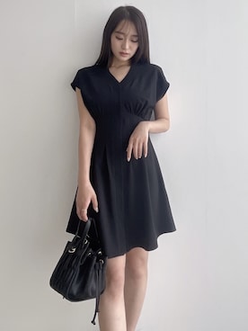 「RESEXXY（リゼクシー）のアイテム（シャツワンピース）」を使った、YURINAさん（レディース・154cm）の夏コーディネート