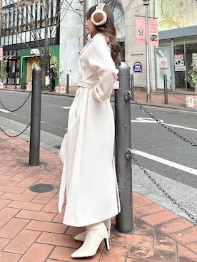 「RESEXXY（リゼクシー）のアイテム（その他アウター）」を使った、YURINAさん（レディース・154cm）の冬コーディネート