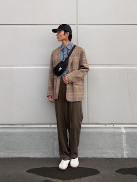 AURALEEのテーラードジャケット（ベージュ系）を使ったメンズ人気